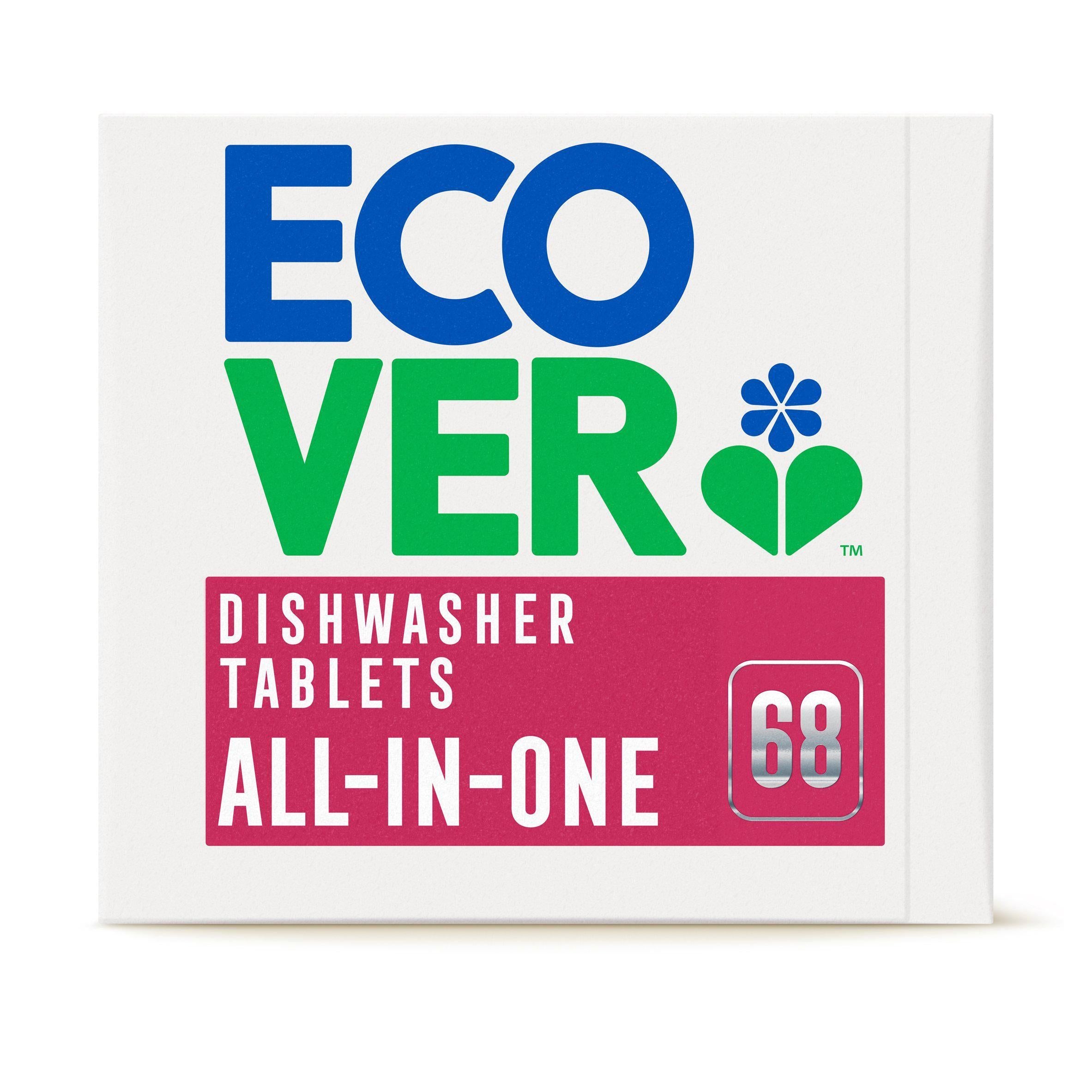 Ecover All-in-One Dishwasher Tablets Lemon & Mandarin x68 1.36kg GOODS Sainsburys   