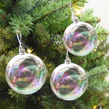 Livingandhome rainbow glass ornament balls set of 5, UK version