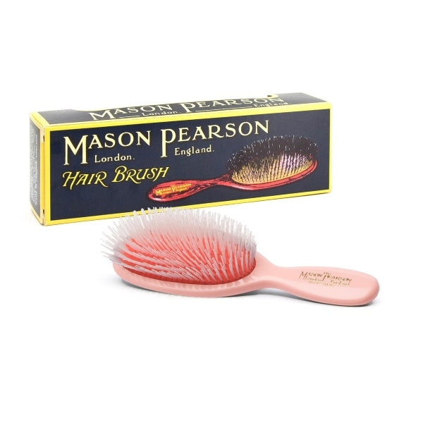 Mason Pearson pocket hairbrush in pink (British brand)