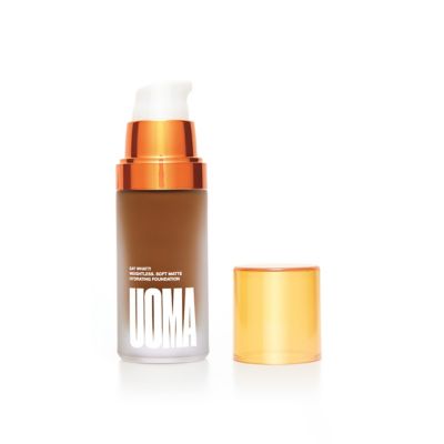 UOMA Beauty Say What?! Weightless Soft Matte Hydrating Foundation 30ml GOODS Boots Brown Sugar T4N  