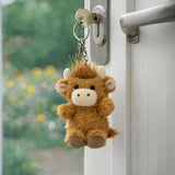 Aroma Home Harris Highland Cow keyring, UK version