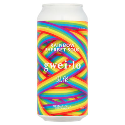 gwei.lo rainbow sherbet sour beer 440ml, UK version