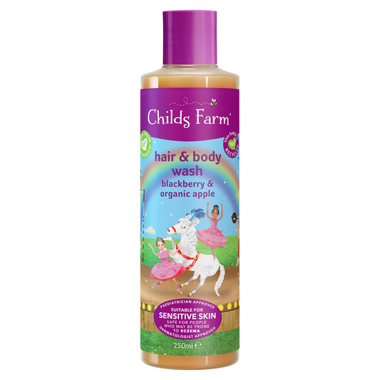 Childs Farm Hair & Body Wash Blackberry & Organic Apple 250ml 2in1 Sainsburys   