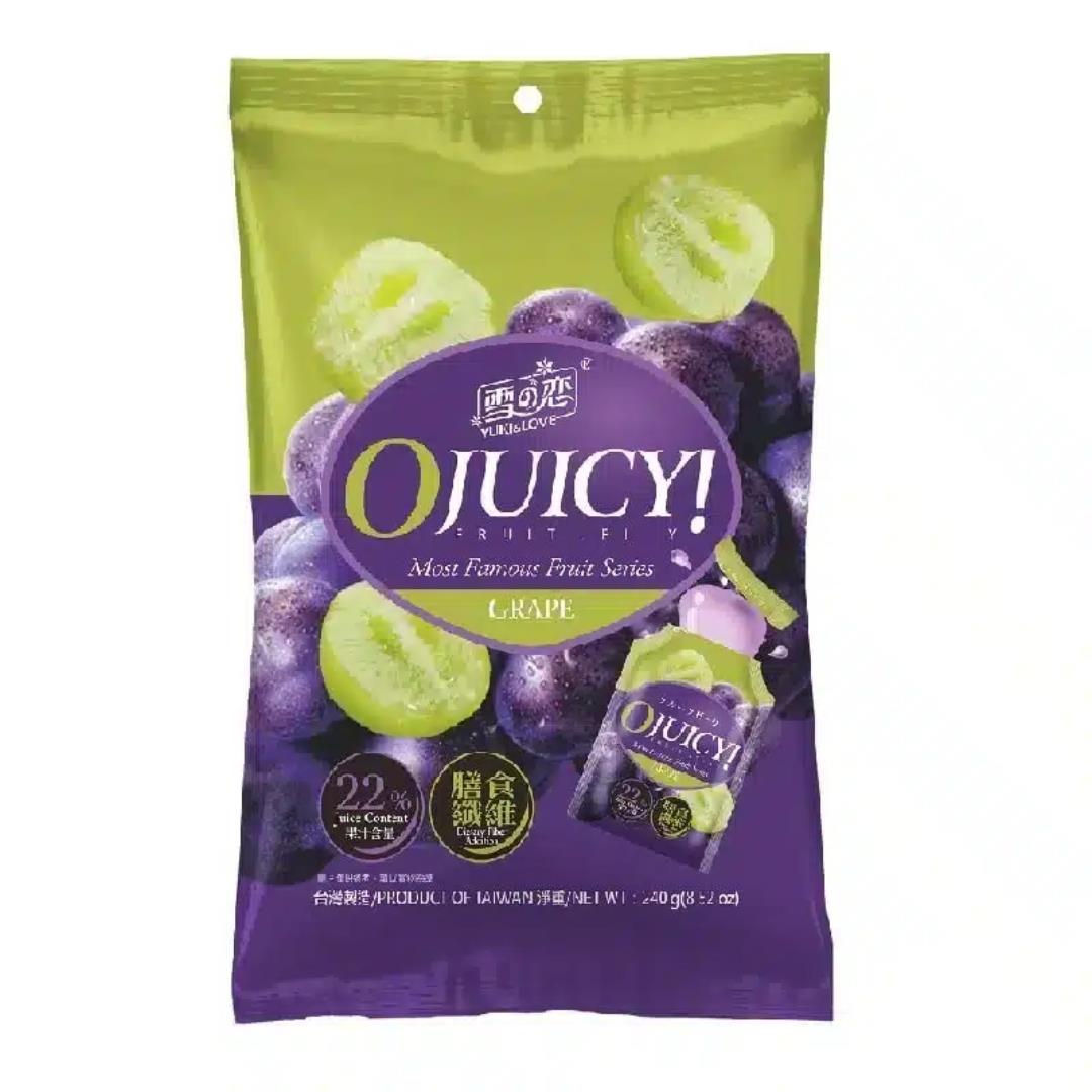 Yuki & Love OJuicy! grape fruit jellies, UK version