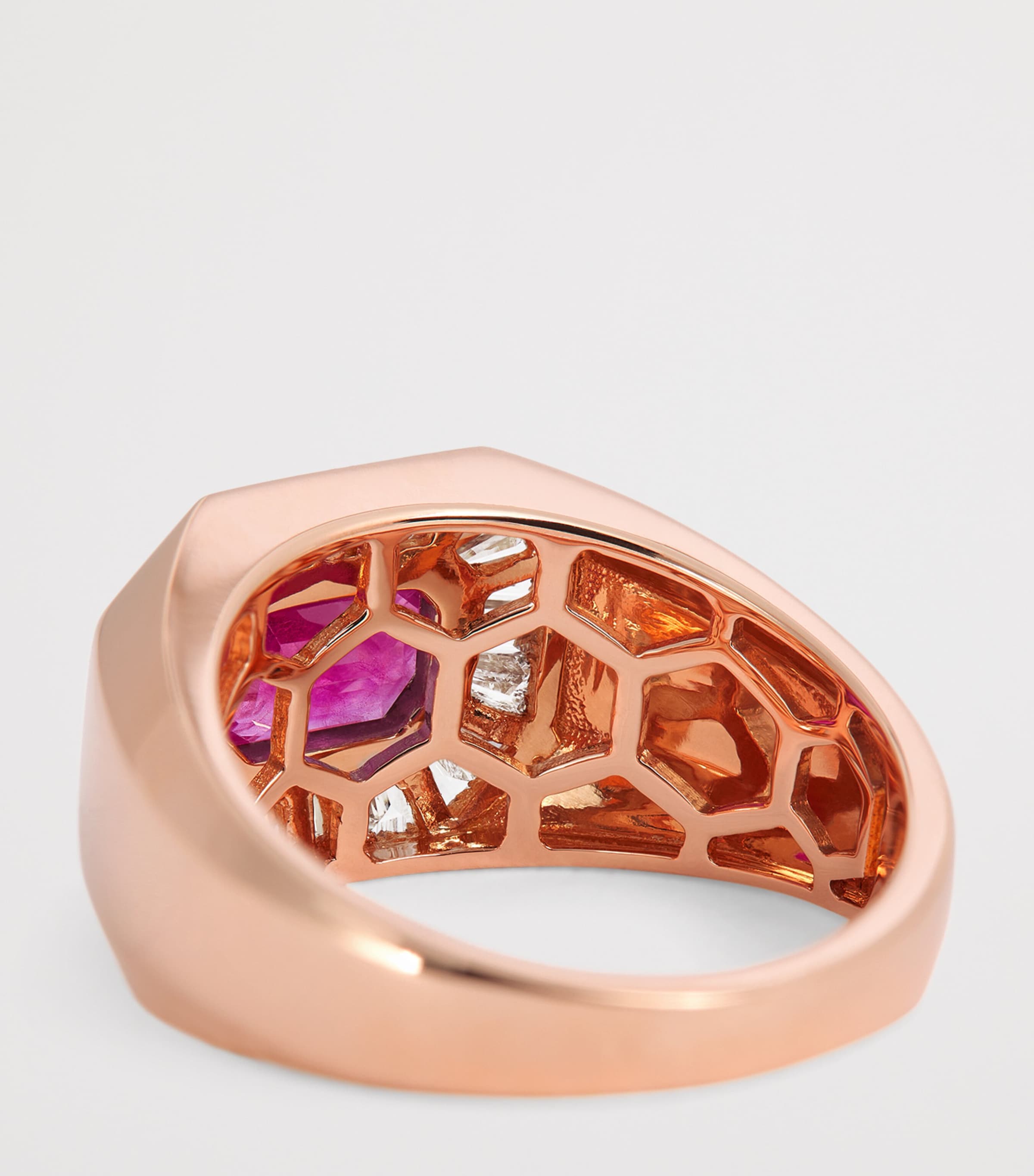 SHAY Rose Gold Championship Ring with Ruby and Diamonds, UK version