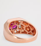 SHAY Rose Gold Championship Ring with Ruby and Diamonds, UK version