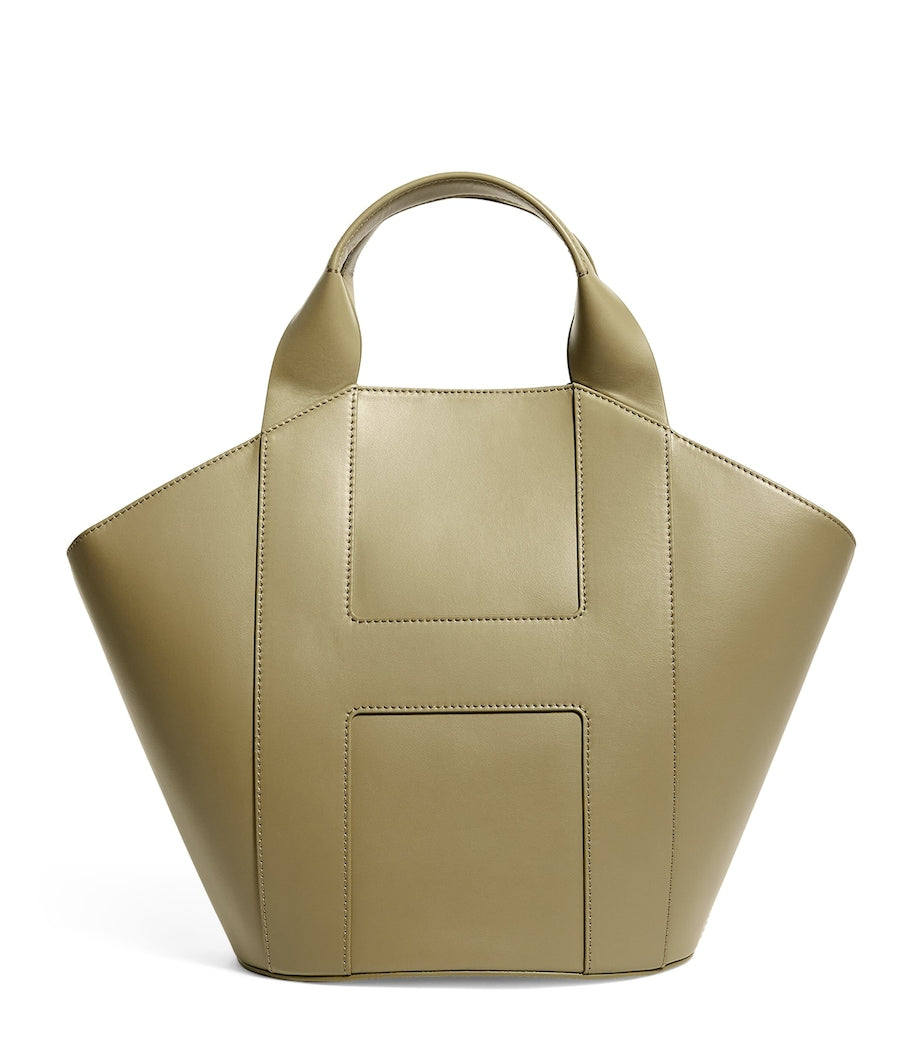 Harrods medium grab leather tote bag (British brand)