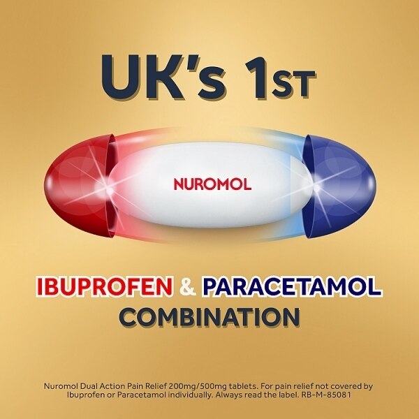 Nuromol Pain Relief Ibuprofen & Paracetamol Tablets 12s GOODS Superdrug   