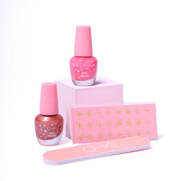 Q-KI Christmas Stellar Mani Kit nail set with stickers - British product