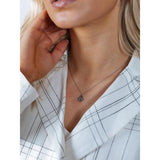 SVNX heart keyhole necklace in silver stainless steel - British product