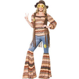 Smiffys Harmony hippie costume top flares waistcoat (British brand)