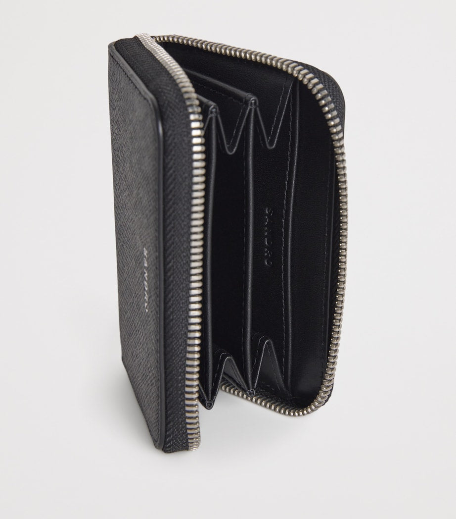 Sandro Paris grained leather zipped wallet, imported from the UK