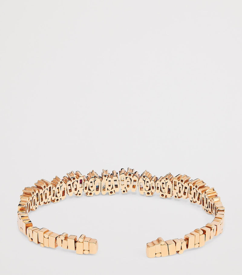 Suzanne Kalan Audrey rainbow sapphire diamond bangle - British product