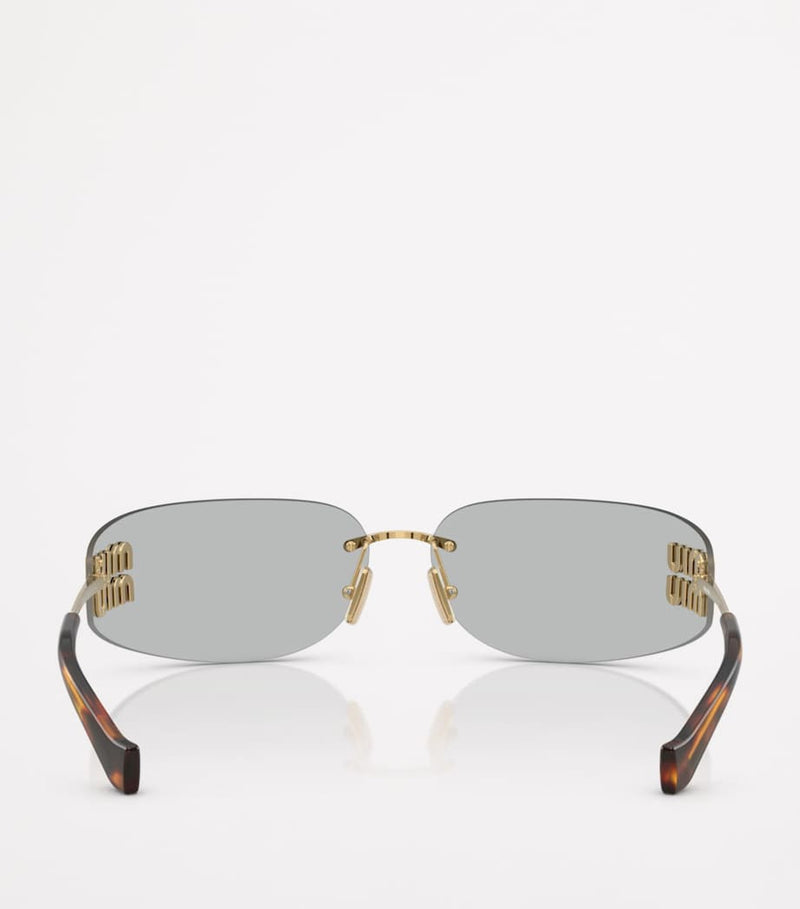 Miu Miu frameless metal sunglasses, UK version
