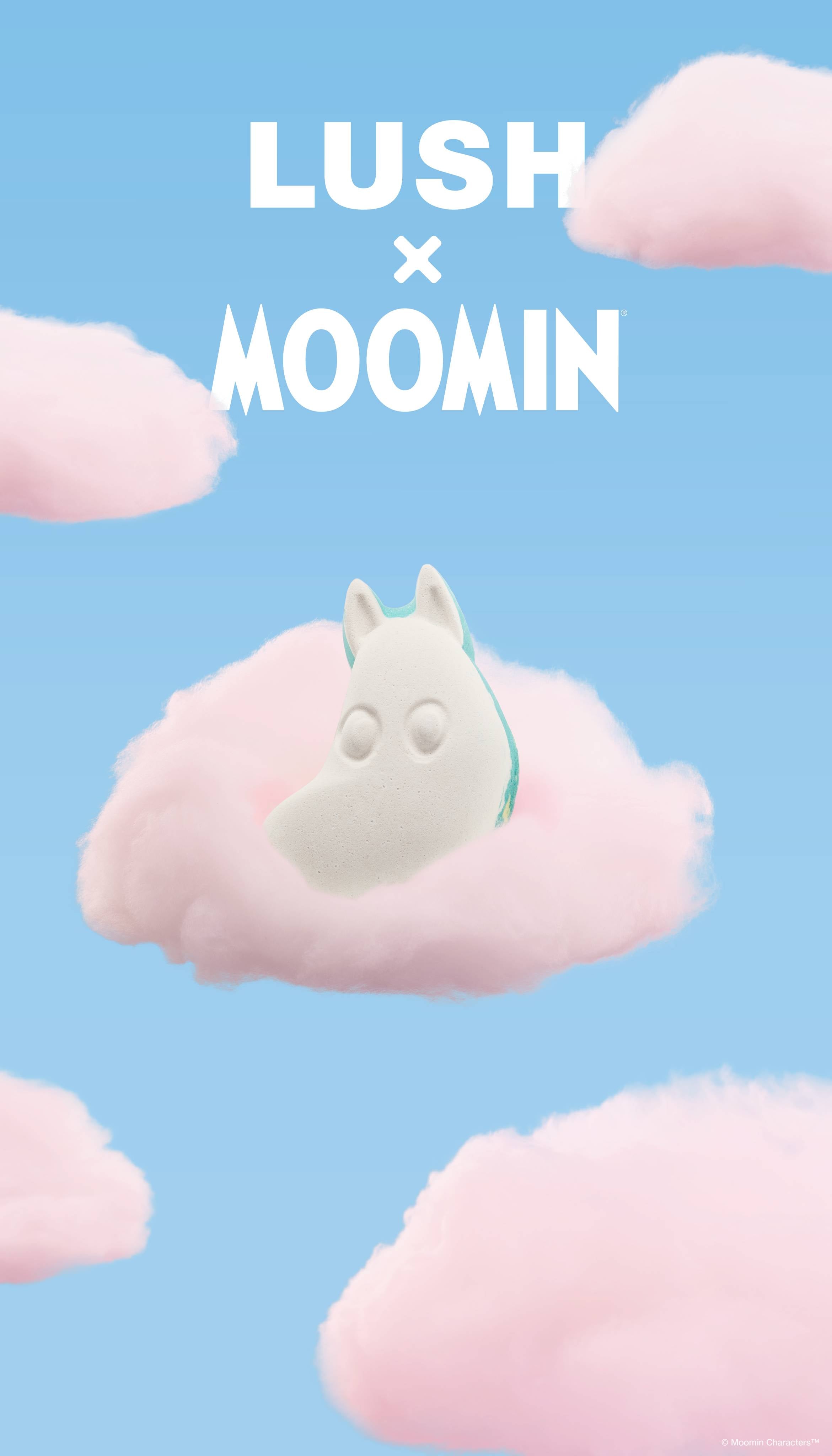 Lush Moomintroll bath bomb with coconut milk and lavender - British product