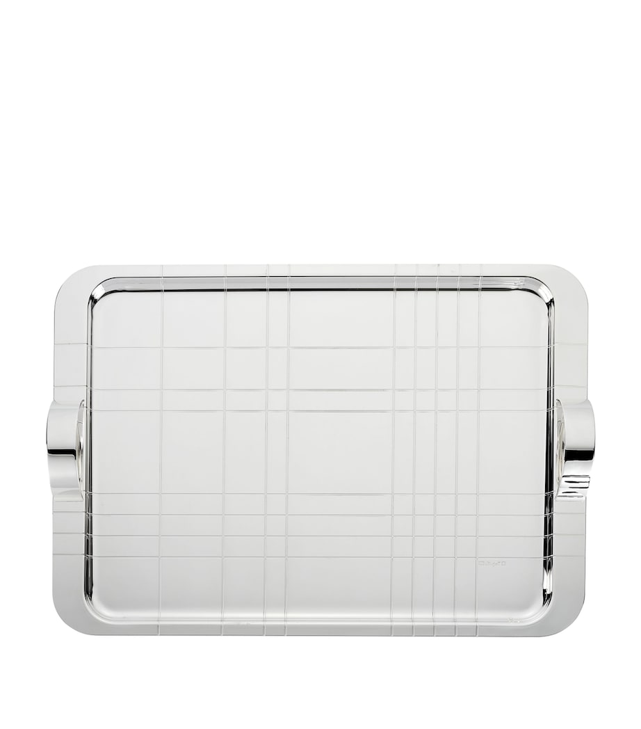 Christofle Silver-Plated Graphik Handheld Tray 45cm x 32cm - British product