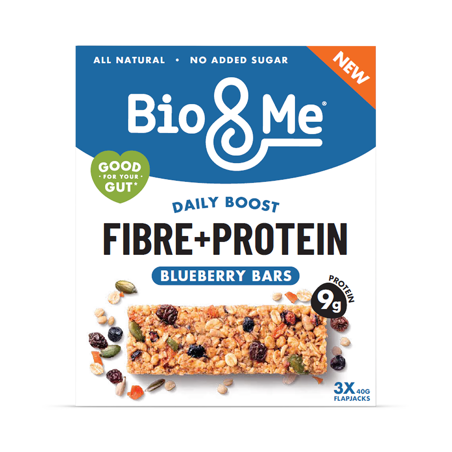 Bio & Me blueberry protein oat bars 3x40g - British product