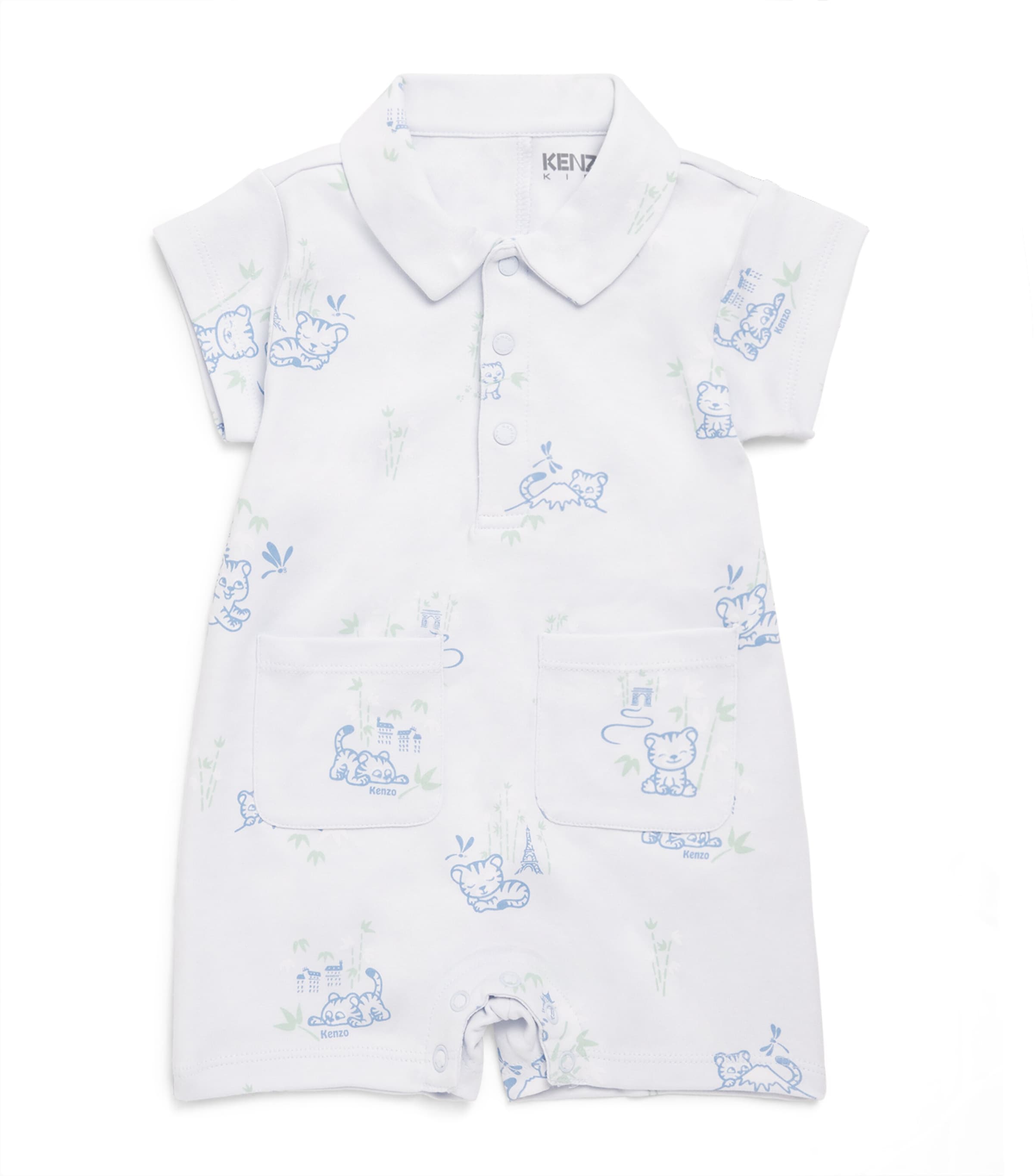 Kenzo Kids cotton printed playsuit 3-18 months, UK version