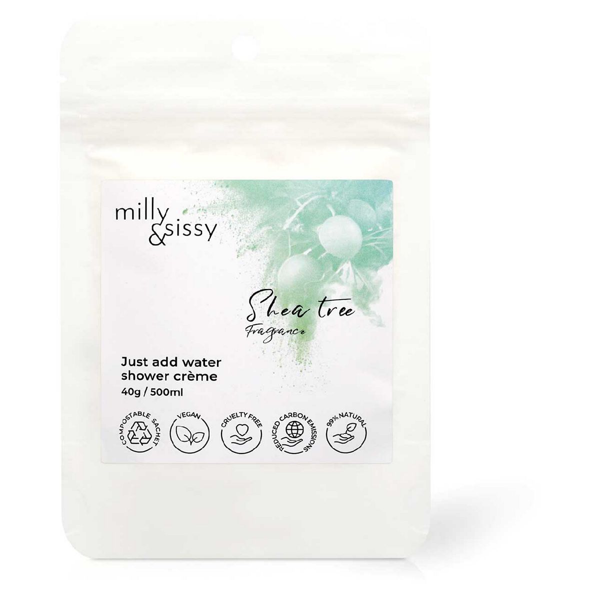 Milly&sissy zero waste Shower Creme shea tree 40g GOODS Boots   