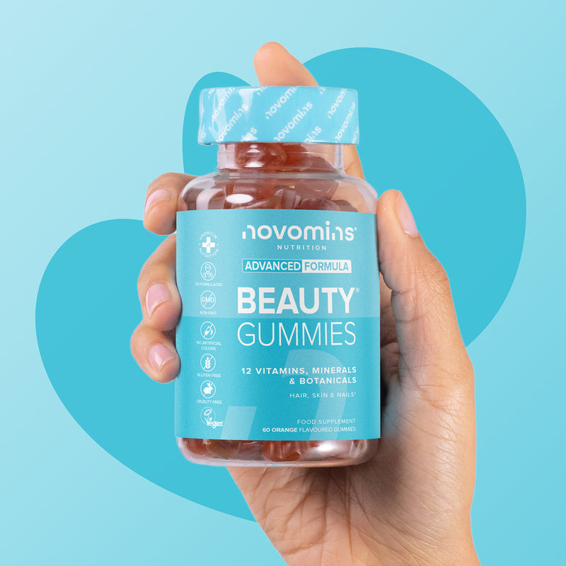 Novomins hair skin nails orange gummies 60 count - British product