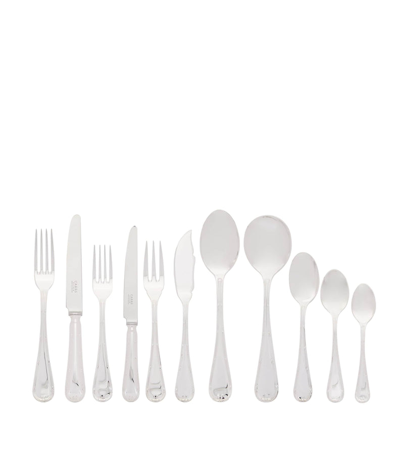 Carrs English Reed and Ribbon silver-plated 84-piece cutlery set - British product