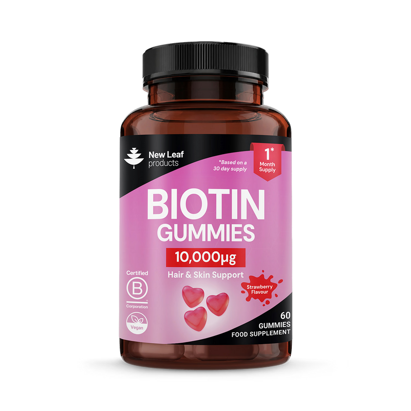 New Leaf Products Biotin Vitamin B7 gummies 60 count - British product