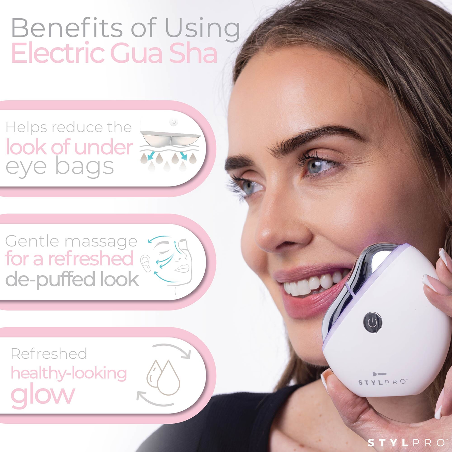 Stylpro heated LED electric Gua Sha, UK version