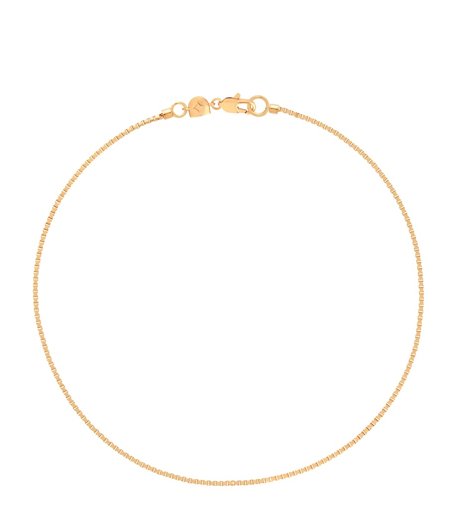 Astrid & Miyu gold-plated box chain anklet (British brand)