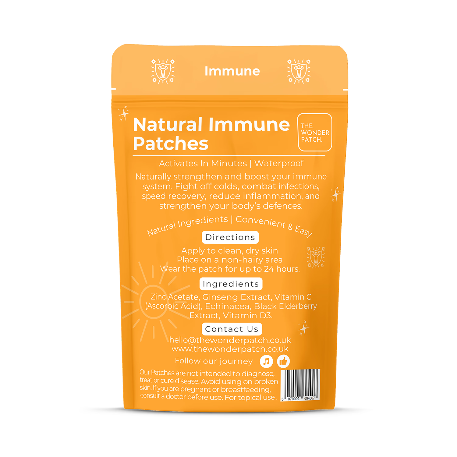 The Wonder Patch immune patches 30 patches (British brand)