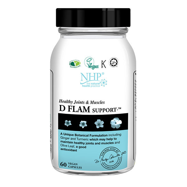 NHP D-Flam Support joint supplement 60 capsules, UK version