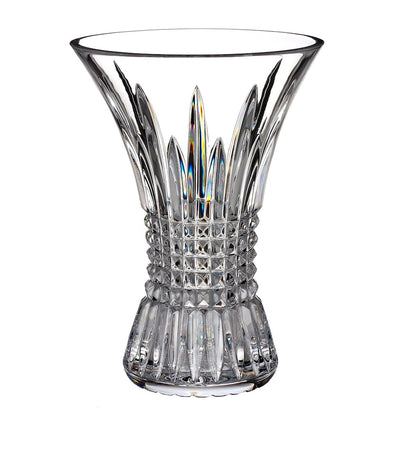 Harrods Flared Crystal Vase with Diamond Cuts 20cm- Buy online at McGrocer