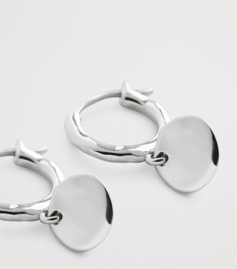 Monica Vinader mini disc huggie earrings sterling silver - British product