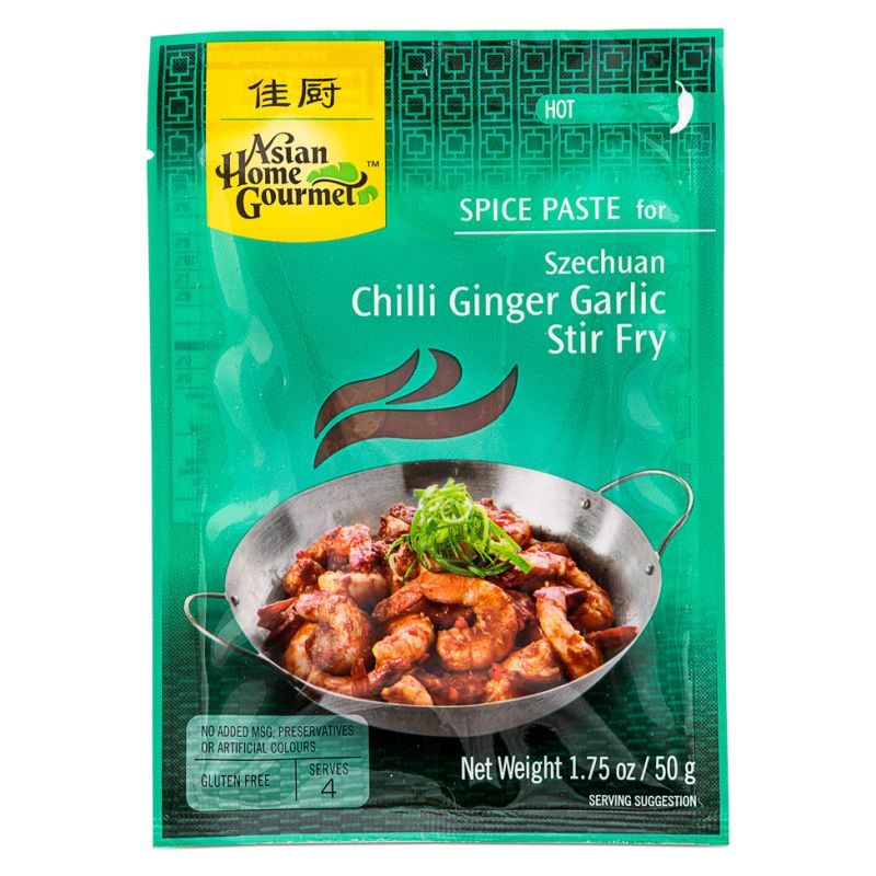 Asian Home Gourmet chilli ginger garlic Szechuan paste, imported from the UK