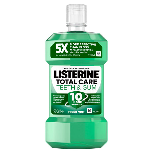 Listerine Teeth & Gum Defence Mouthwash Fresh Mint 500ml mouthwash Sainsburys   