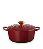 Le Creuset cast iron round casserole dish 24cm, imported from the UK
