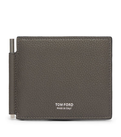 Harrods TOM FORD Grained Leather Money Clip Wallet- Buy online at McGrocer