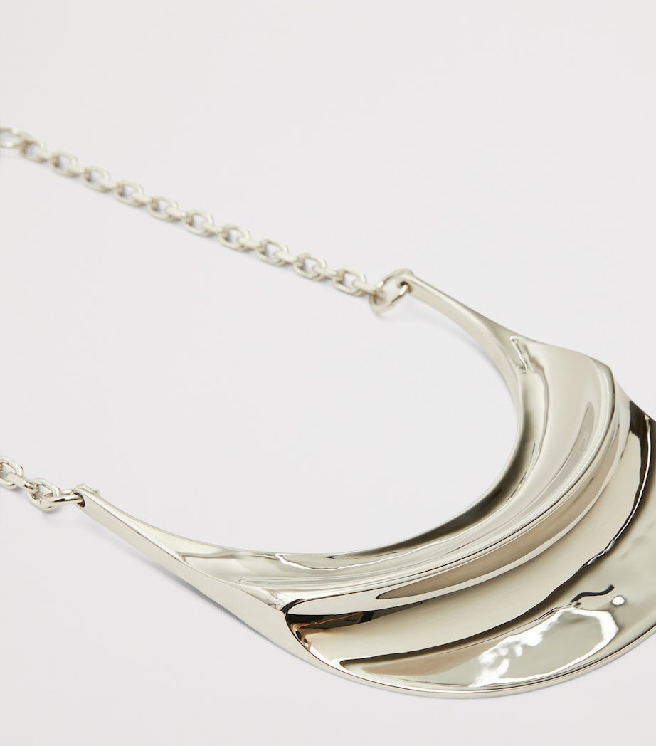 Max Mara crescent necklace metal pendant, imported from the UK