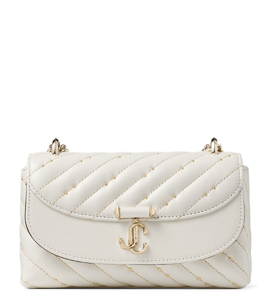 Jimmy Choo Curve liten biker-skinnveske med quilting, britisk versjon