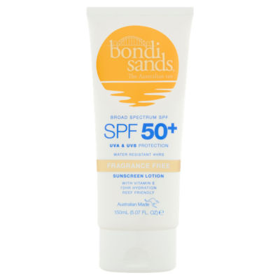 Bondi Sands sunscreen lotion SPF 50+ fragrance free 150ml - British product