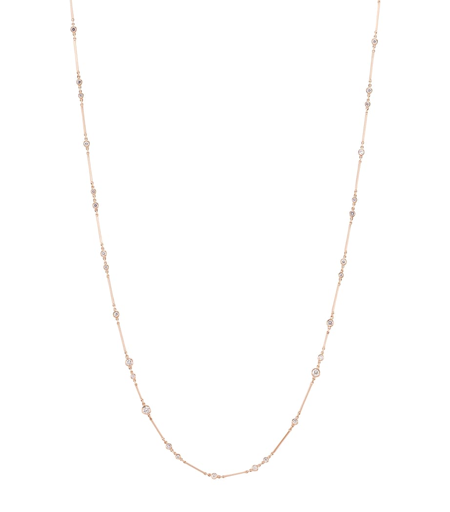 Boodles Raindance long necklace rose gold diamonds - British product