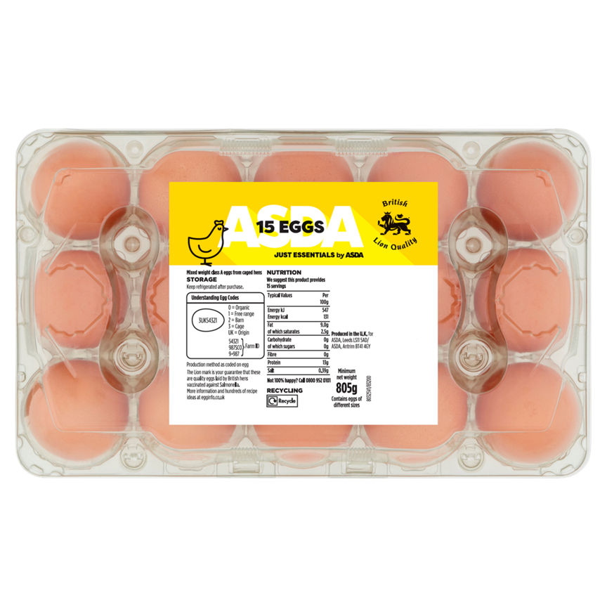 JUST ESSENTIALS by ASDA 15 Eggs