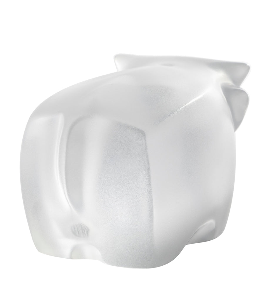 Lalique crystal ox ornament by Han Meilin 10cm, UK version