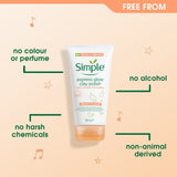 Simple Protect 'N' Glow Express Glow Clay Polish Cleanser 150Ml GOODS Superdrug   