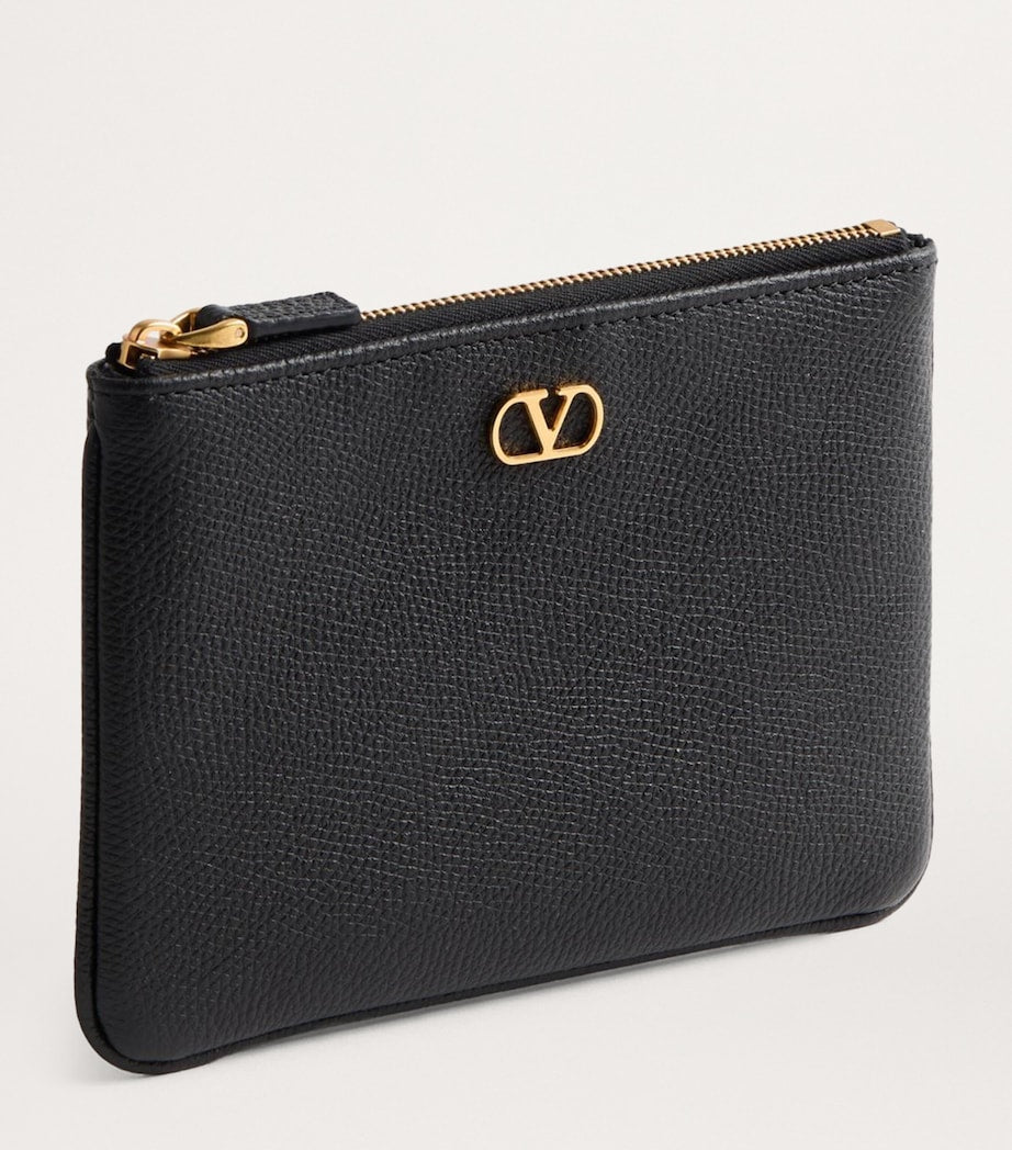 Valentino Garavani VLogo Signature leather pouch H11cm x W15.5cm, UK version