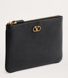 Valentino Garavani VLogo Signature leather pouch H11cm x W15.5cm, UK version