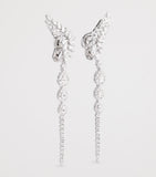 Yeprem white gold and diamond pearlescent drop earrings - British product