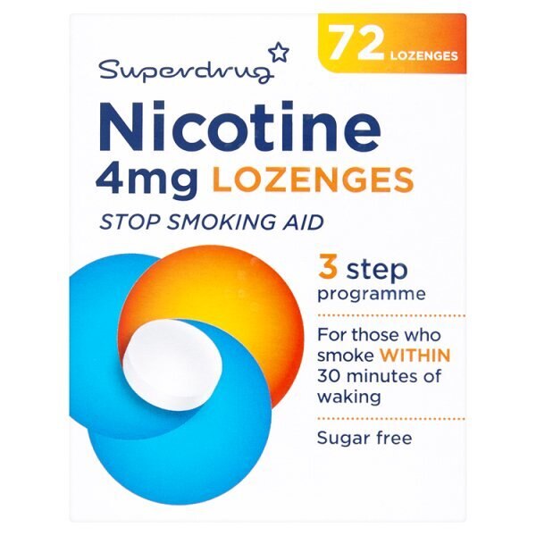 Superdrug 4mg Nicotine Lozenges X 72 GOODS Superdrug   