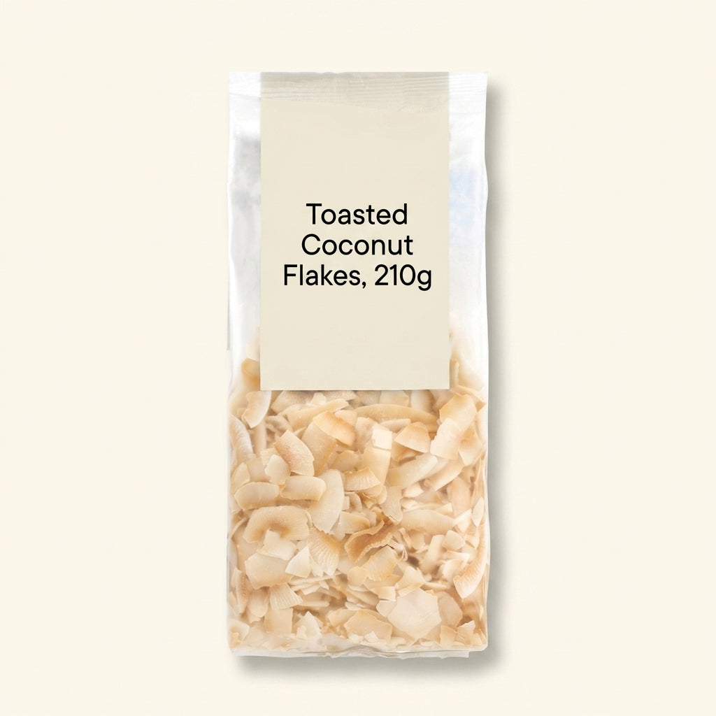 Holland & Barrett Toasted Coconut Flakes bag - British product