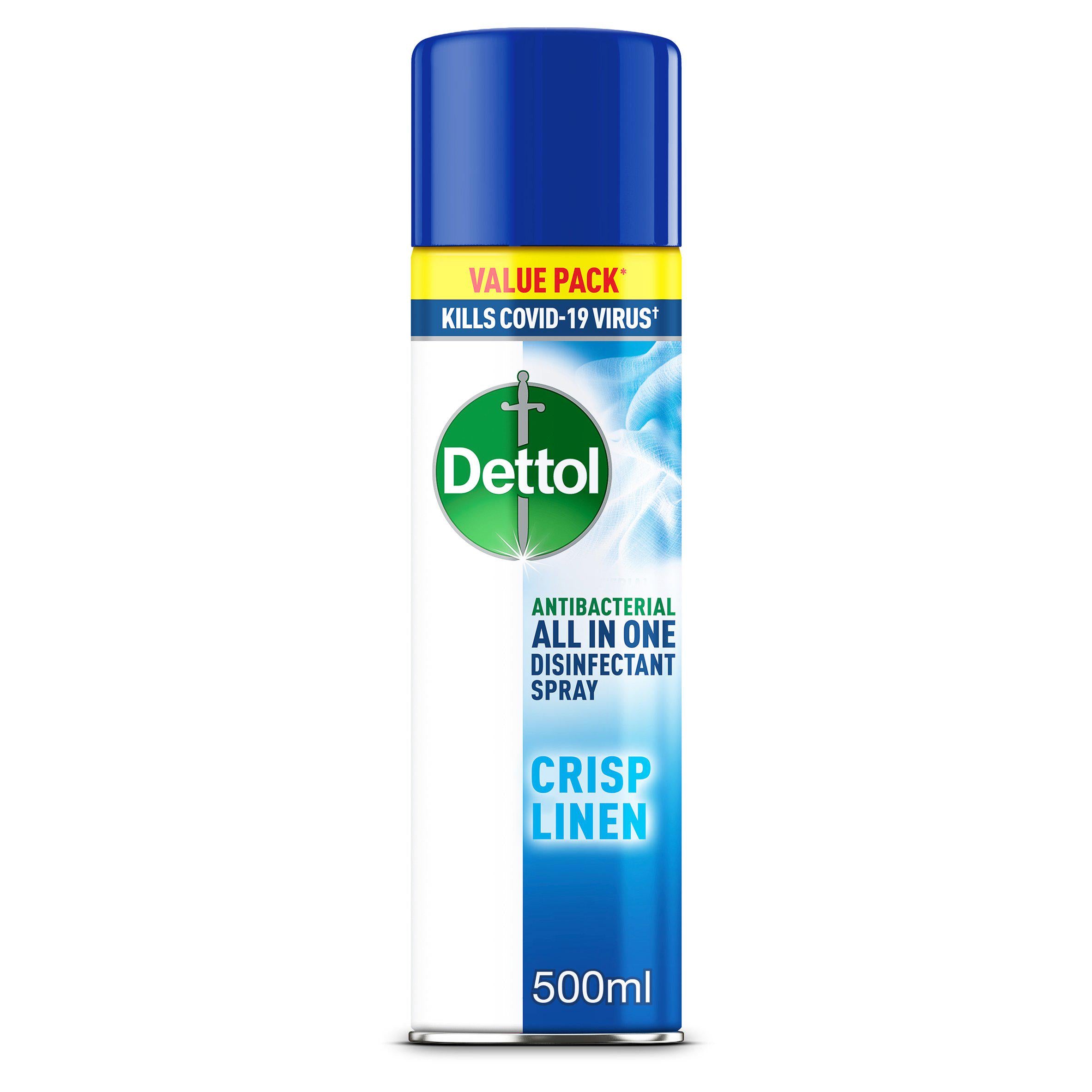 Dettol All-in-One Antibacterial Spray Crisp Linen 500ml GOODS Sainsburys   