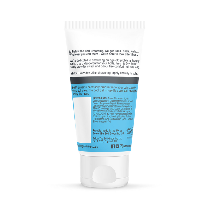 Below the Belt intimate deodorant Fresh & Dry Balls Cool 75ml, UK version